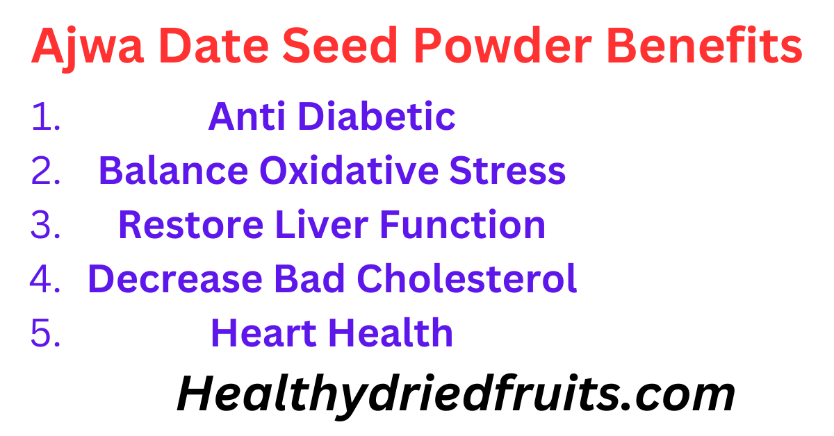 Benefits Of Ajwa Dates Seeds Powder