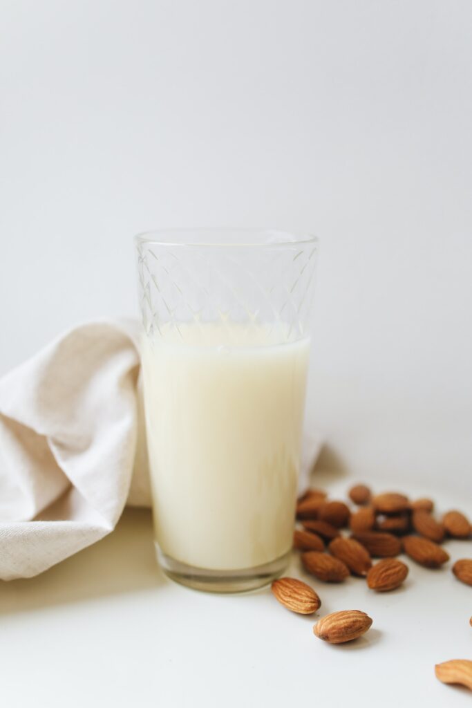 milk and almonds