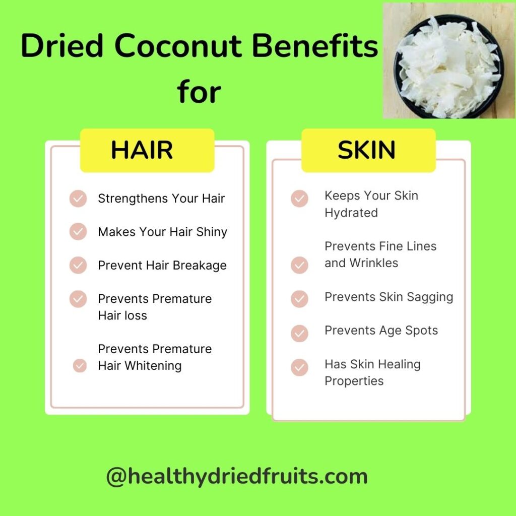 dried coconut benefits for skin and hair