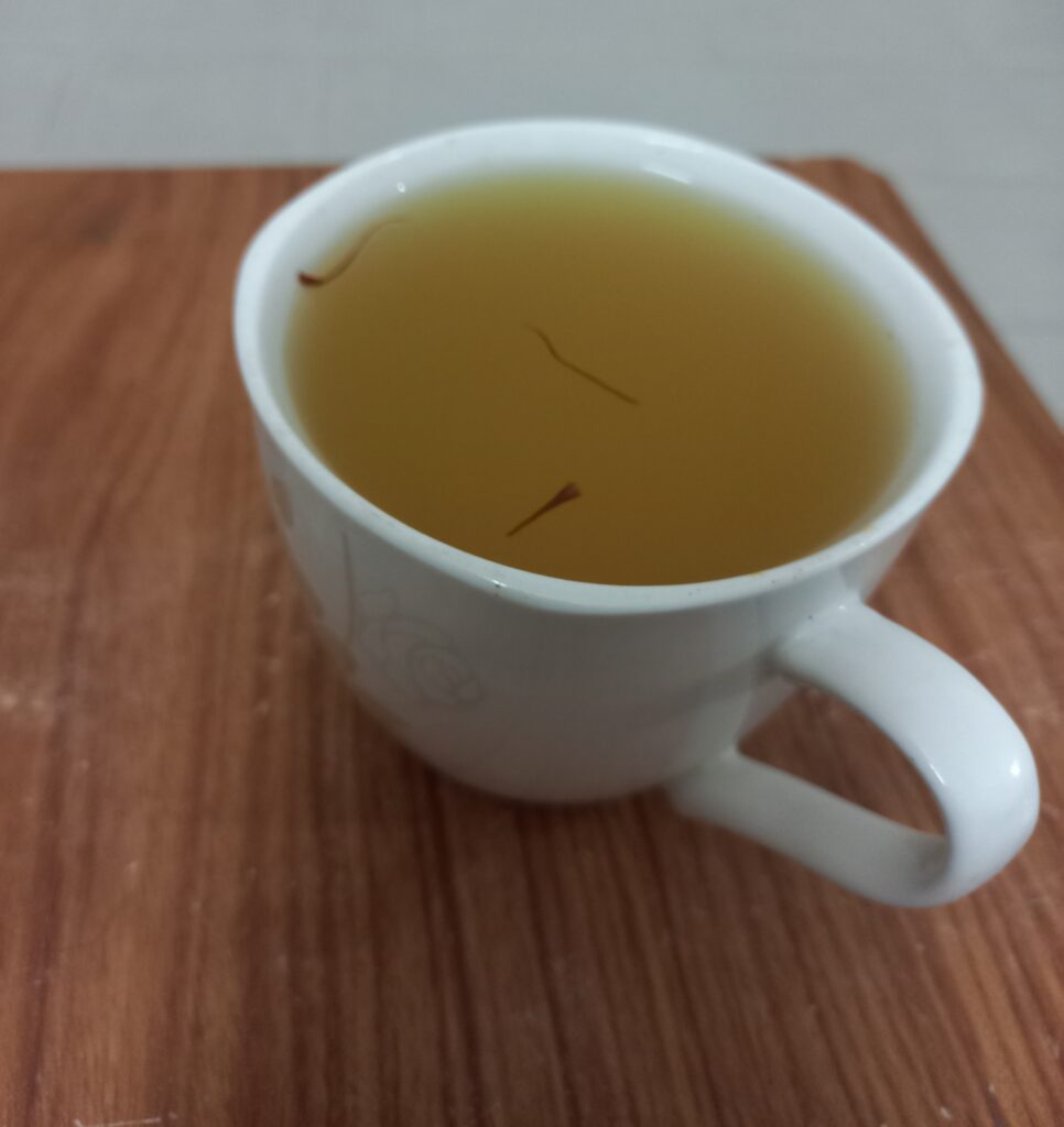 cup of saffron tea